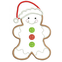 Stickmuster  - Gingerbread Christmas Lebkuchenmann Zipfelmütze